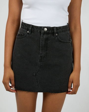 All About Eve - Margot Denim Skirt - Black