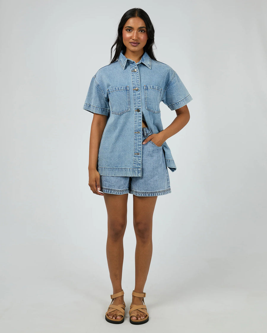 All About Eve - Simi Denim Shirt - Light Blue