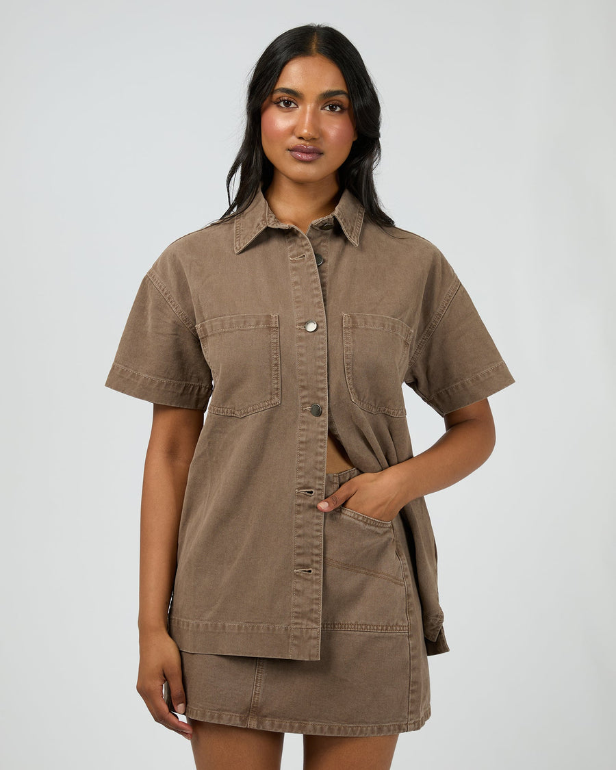 All About Eve - Simi Denim Shirt - Cocoa