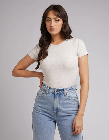 All About Eve - Eve Rib Baby Tee - Oat