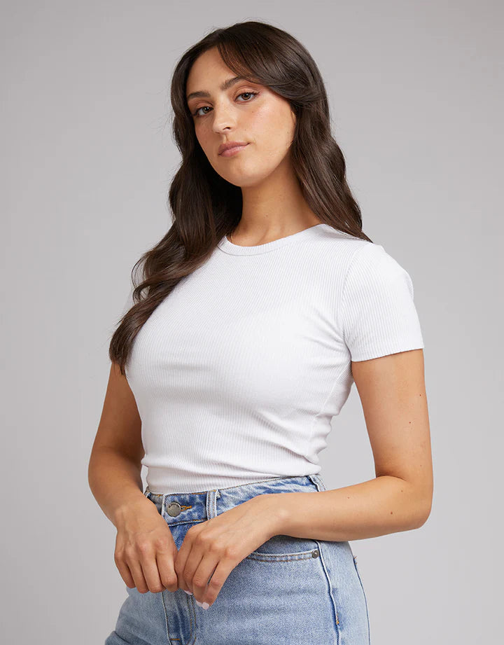 All About Eve - Eve Rib Baby Tee - White