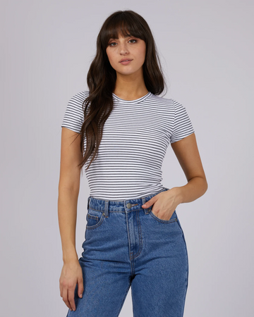 All About Eve - Eve Rib Stripe Tee - White