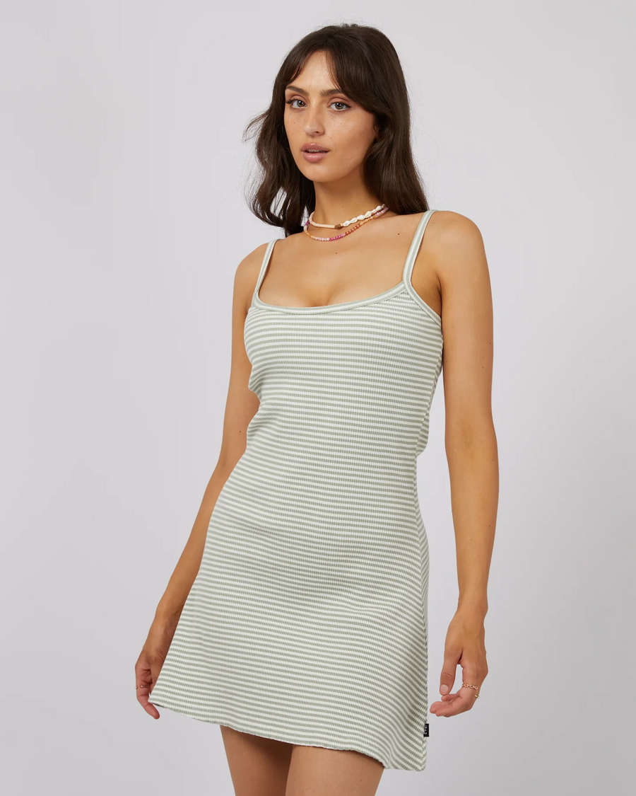 All About Eve - Eve Rib Stripe Mini Dress - Surf