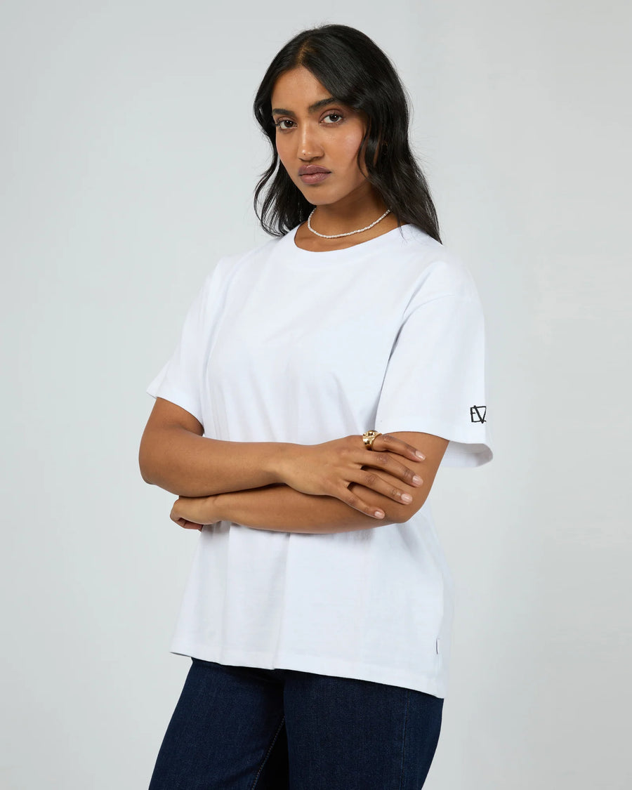 All About Eve - Eve Basic Monogram Tee - White