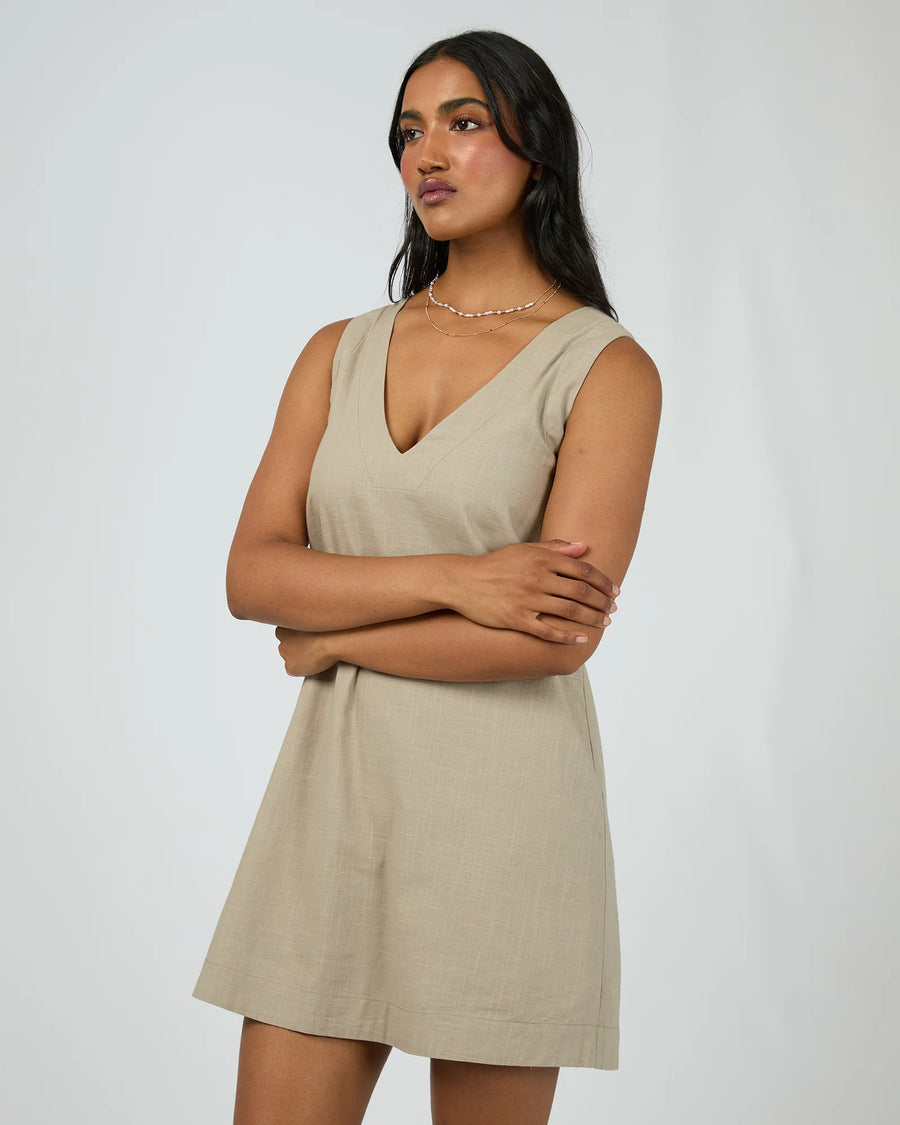 All About Eve - Essential Mini Dress - Stone