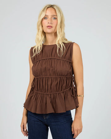 All About Eve - Lou Lou Tie Top - Brown