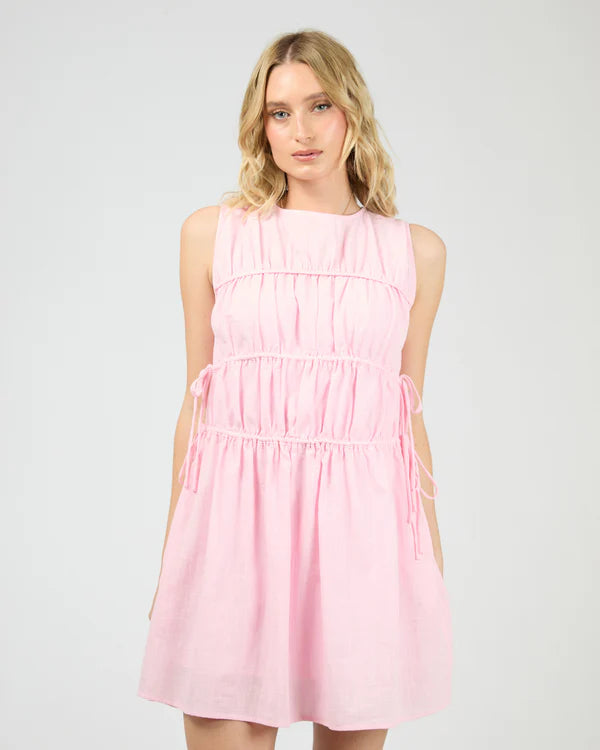 All About Eve - Lou Lou Tie Mini Dress - Light Pink