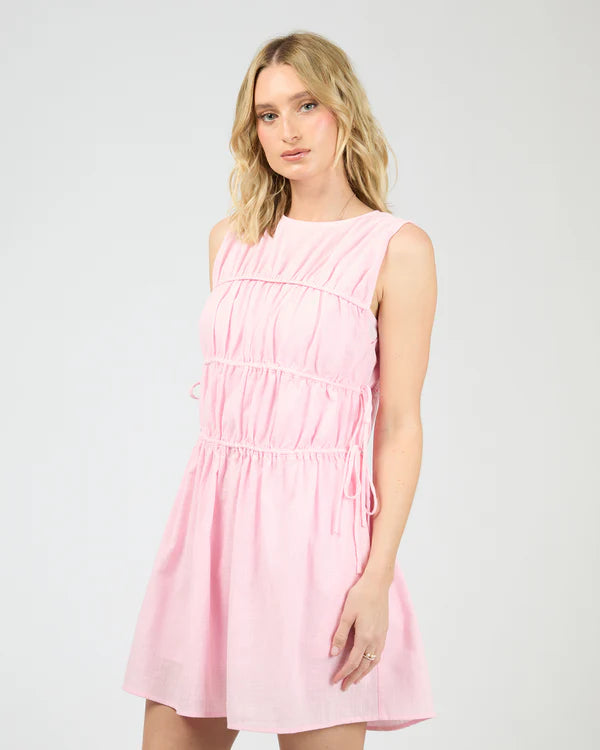 All About Eve - Lou Lou Tie Mini Dress - Light Pink