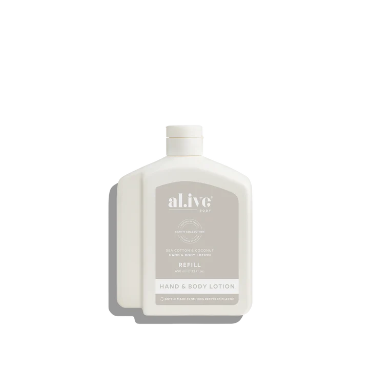 Al.ive Body - 650ml Lotion Refill - Sea Cotton & Coconut