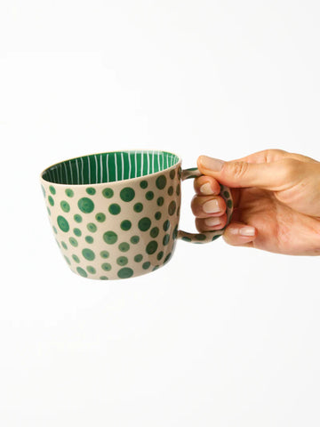 Jones & Co - CHINO MUG GREEN SPOT