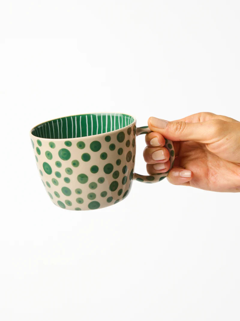Jones & Co - CHINO MUG GREEN SPOT