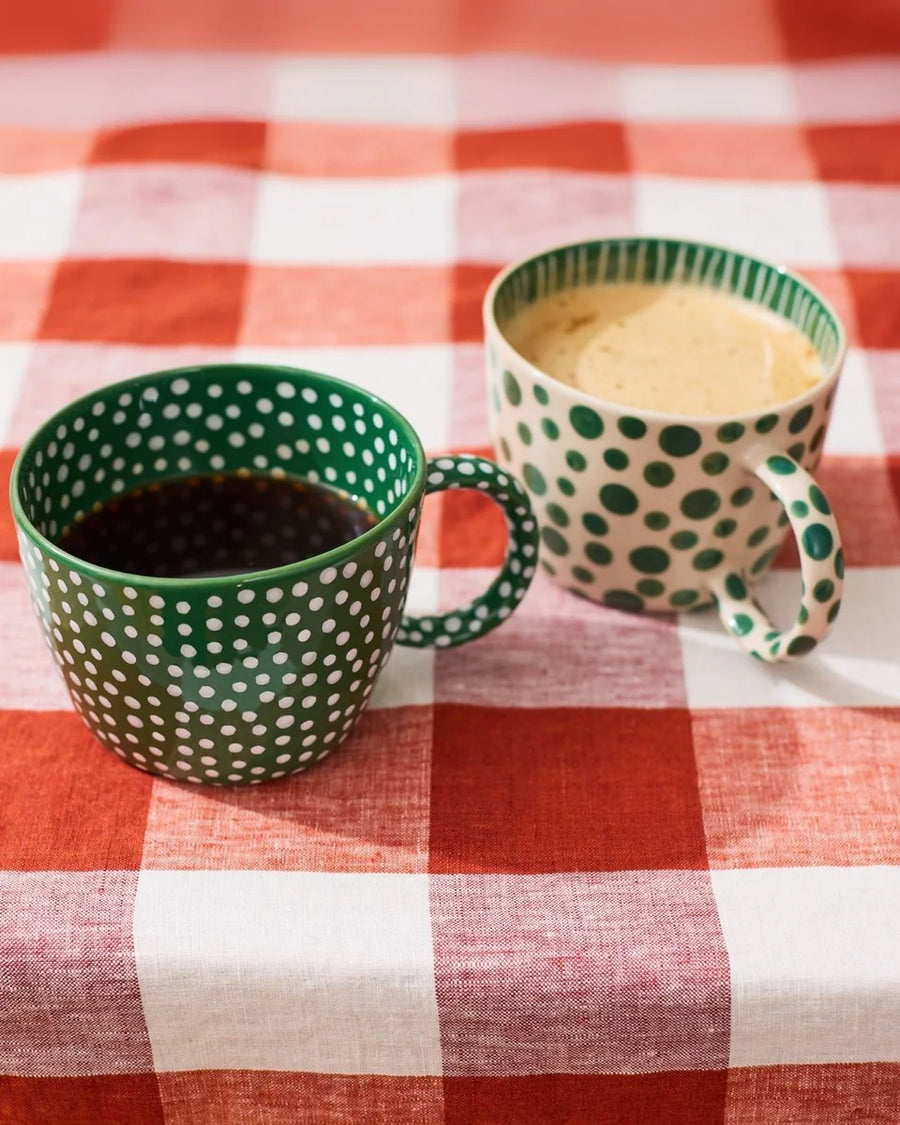 Jones & Co - CHINO MUG GREEN SPOT