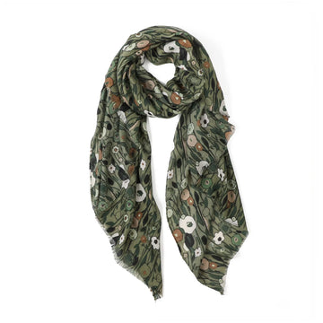 Greenwood Designs - Frieda Floral Scarf - Green
