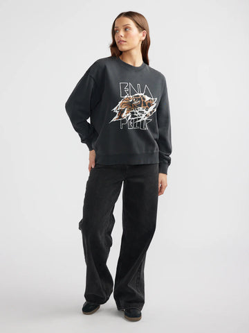 Ena Pelly - Lilly Oversized Sweat Tigers Eye - Vintage Black