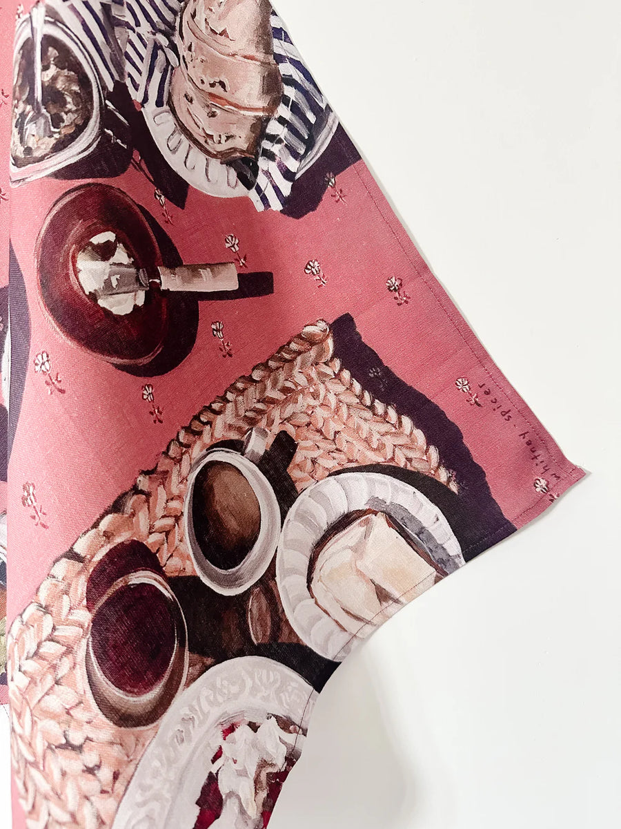 Whitney Spicer Art - Linen Tea Towel - Beatrice