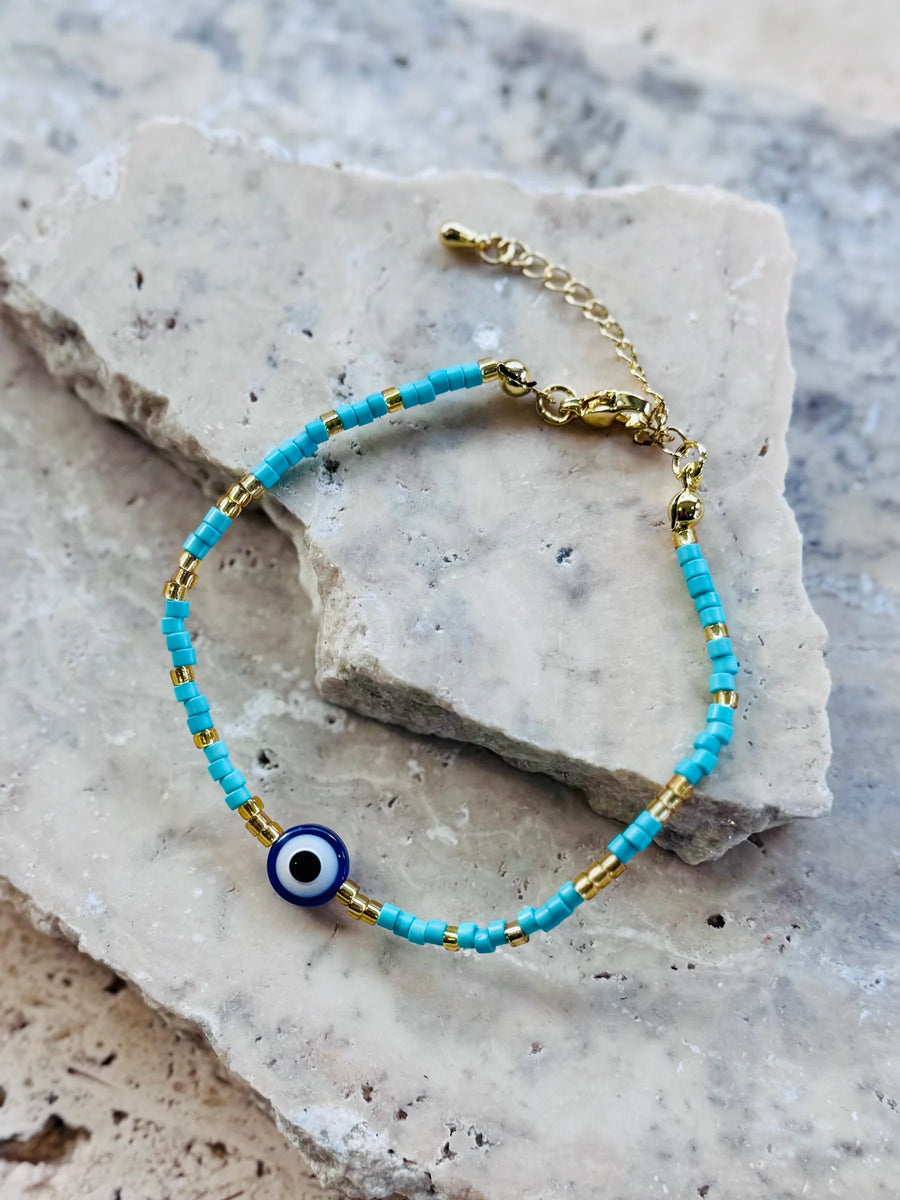 Pop Design - Turquoise Evil Eye Bracelet