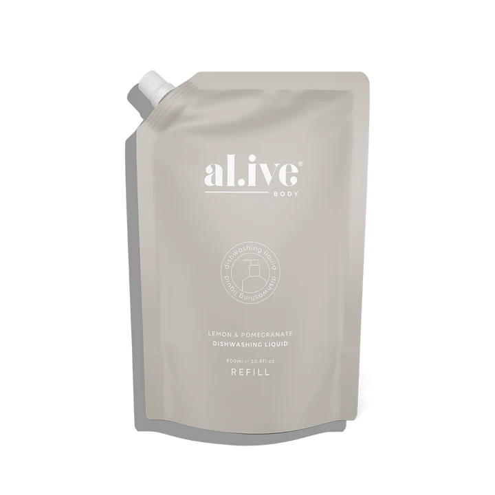 Al.ive Body - 900ml Dish Wash Refill - Lemon & Pomegranate