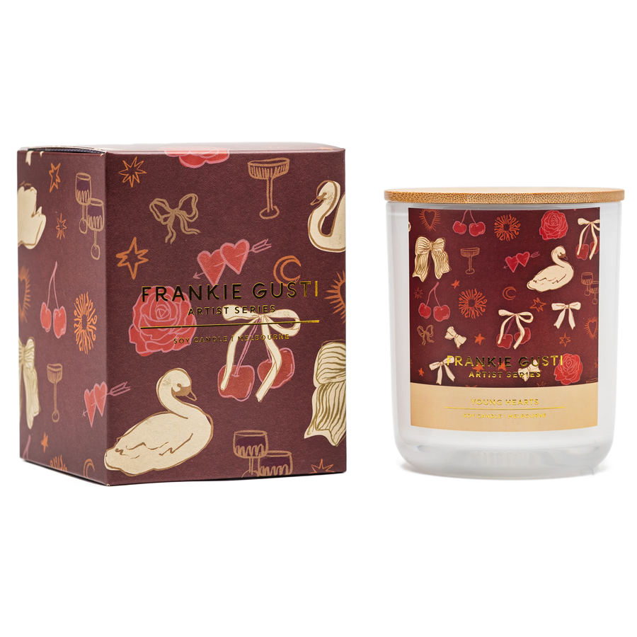 Frankie Gusti - ARTIST SERIES CANDLE | YOUNG HEARTS | KIMMY HOGAN