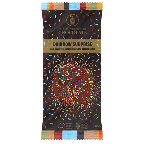 The Ministry Of Chocolate - Rainbow Surprise – 100g Milk Chocolate Bar