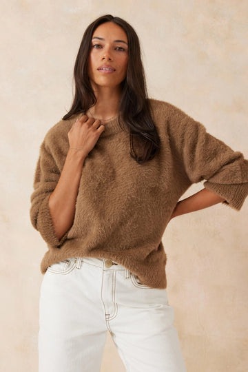 Ceres Life - Fluffy Cocoon Knit - Biscuit