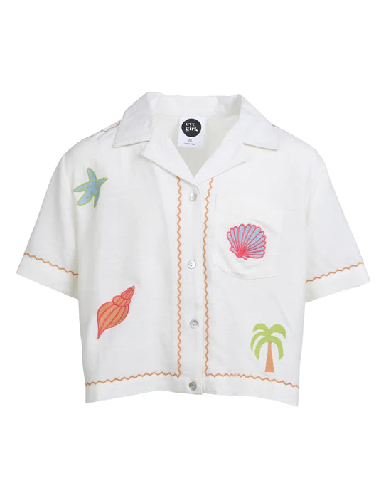 Eve Girl - Sunrays Shirt - Vintage White - Kids Size 8-14