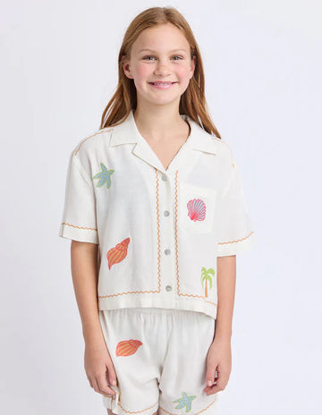 Eve Girl - Sunrays Shirt - Vintage White - Kids Size 8-14