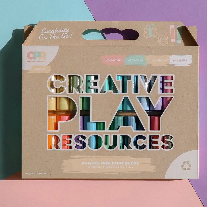 Creative Play Resources - Paint Sticks - 24 Pack Assorted