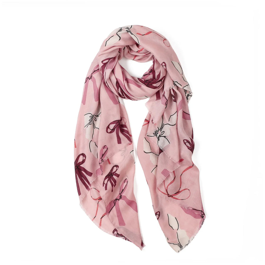 Greenwood Designs - Betsie Bow Scarf - Pink