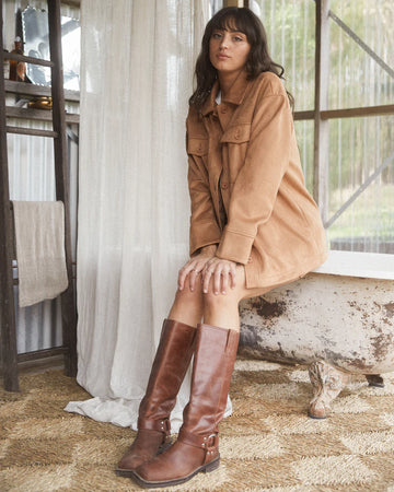All About Eve - Dallas Suede Jacket - Tan