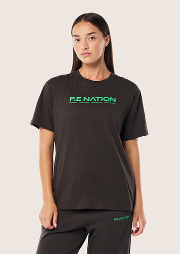 P.E Nation - AERO SHORT SLEEVE TEE IN CAVIAR