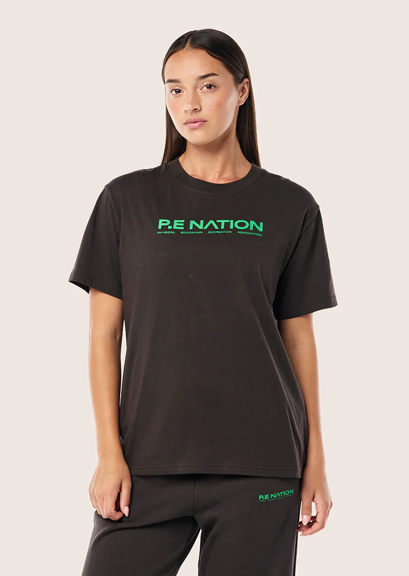 P.E Nation - AERO SHORT SLEEVE TEE IN CAVIAR
