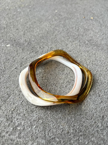 Angels Whisper - Wave Resin Bangle - 2 Pack
