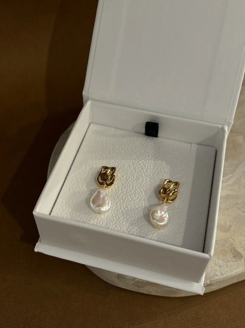Angels Whisper - Messina Pearl 18k Gold Earrings