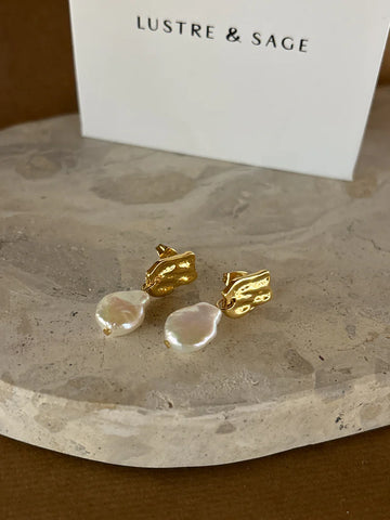 Angels Whisper - Messina Pearl 18k Gold Earrings