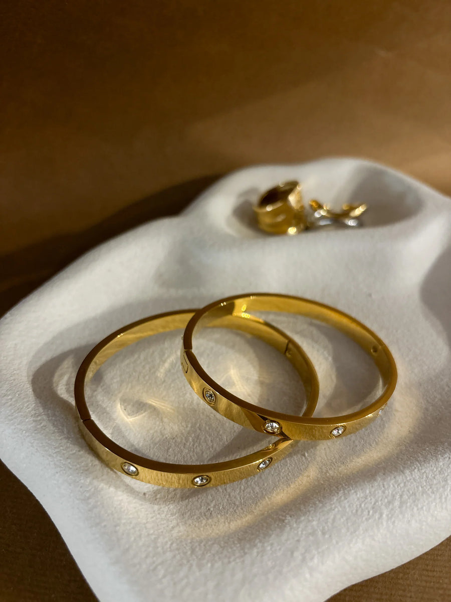 Angels Whisper - Bianca 18k Gold Plated Chunky Bangle