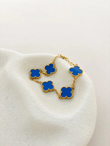 Angels Whisper - Charlotte 18k Gold Plated Bracelet - Blue