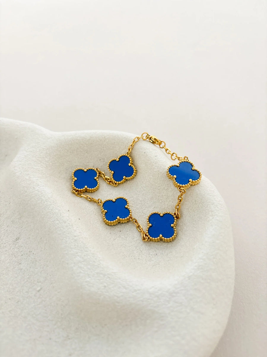 Angels Whisper - Charlotte 18k Gold Plated Bracelet - Blue