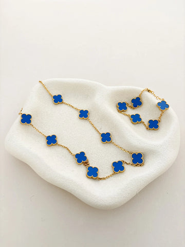 Angels Whisper - Charlotte 18k Gold Plated Necklace - Blue