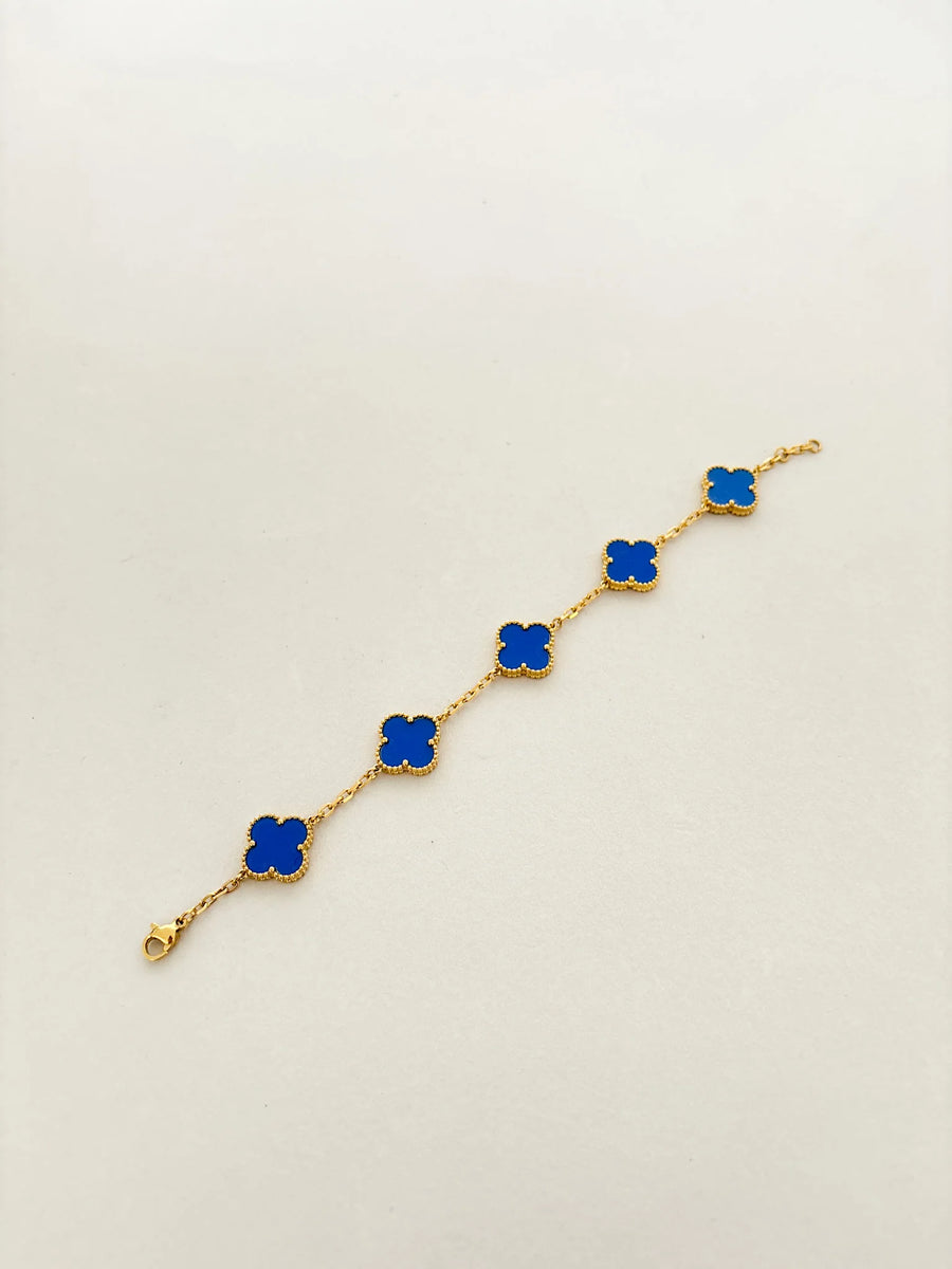 Angels Whisper - Charlotte 18k Gold Plated Bracelet - Blue