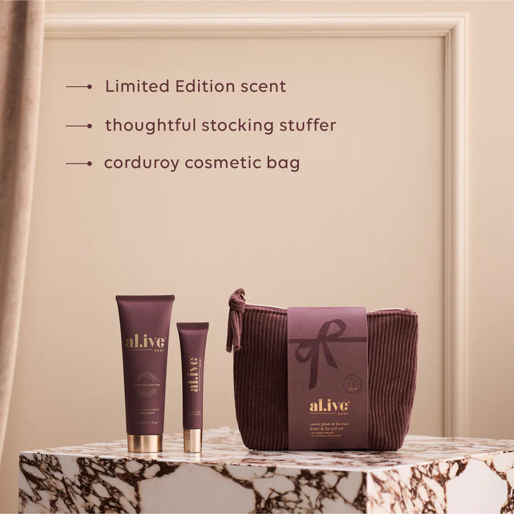 Al.ive Body - Hand & Lip Gift Set Sweet Plum & Berries