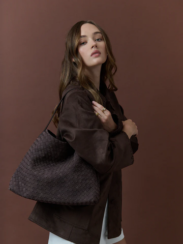 Angels Whisper - Calla Woven Handbag - Brown