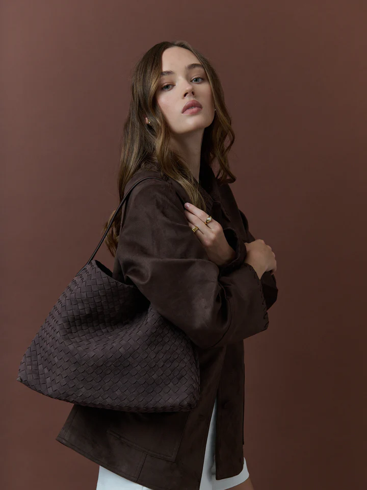 Angels Whisper - Calla Woven Handbag - Brown