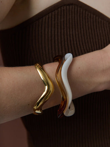 Angels Whisper - Wave Resin Bangle - 2 Pack