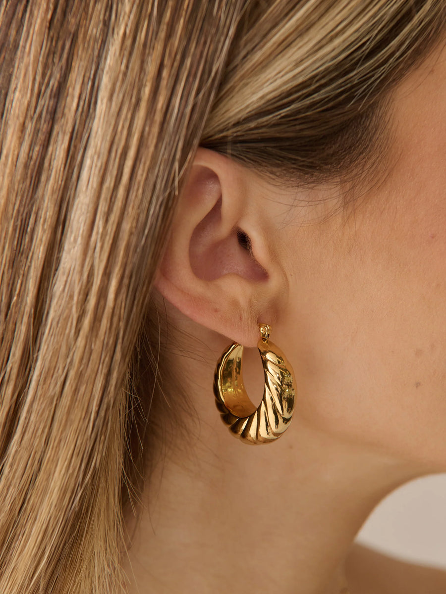 Angels Whisper - Lauren Coil 18k Gold Plated Earrings