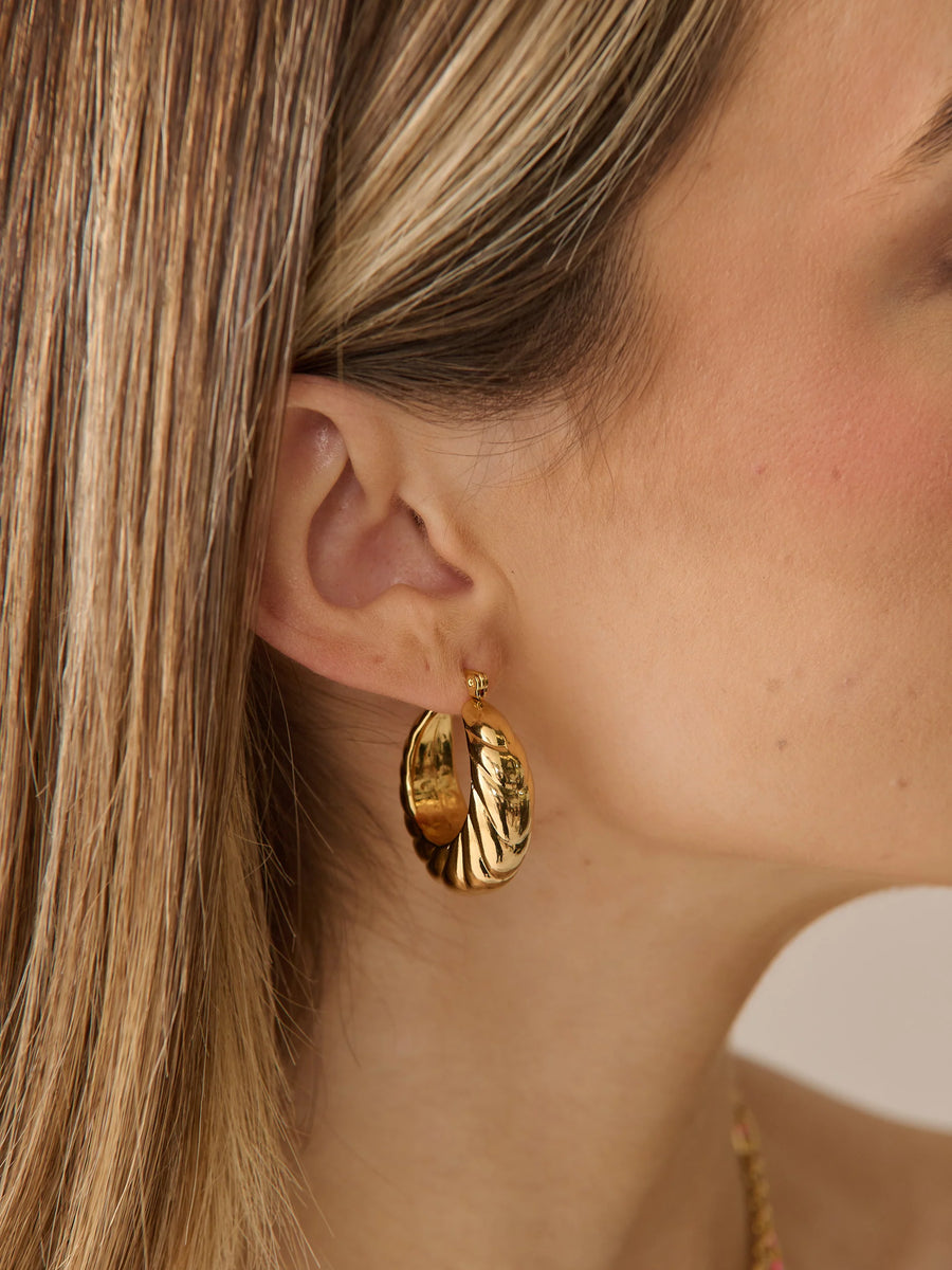 Angels Whisper - Lauren Coil 18k Gold Plated Earrings