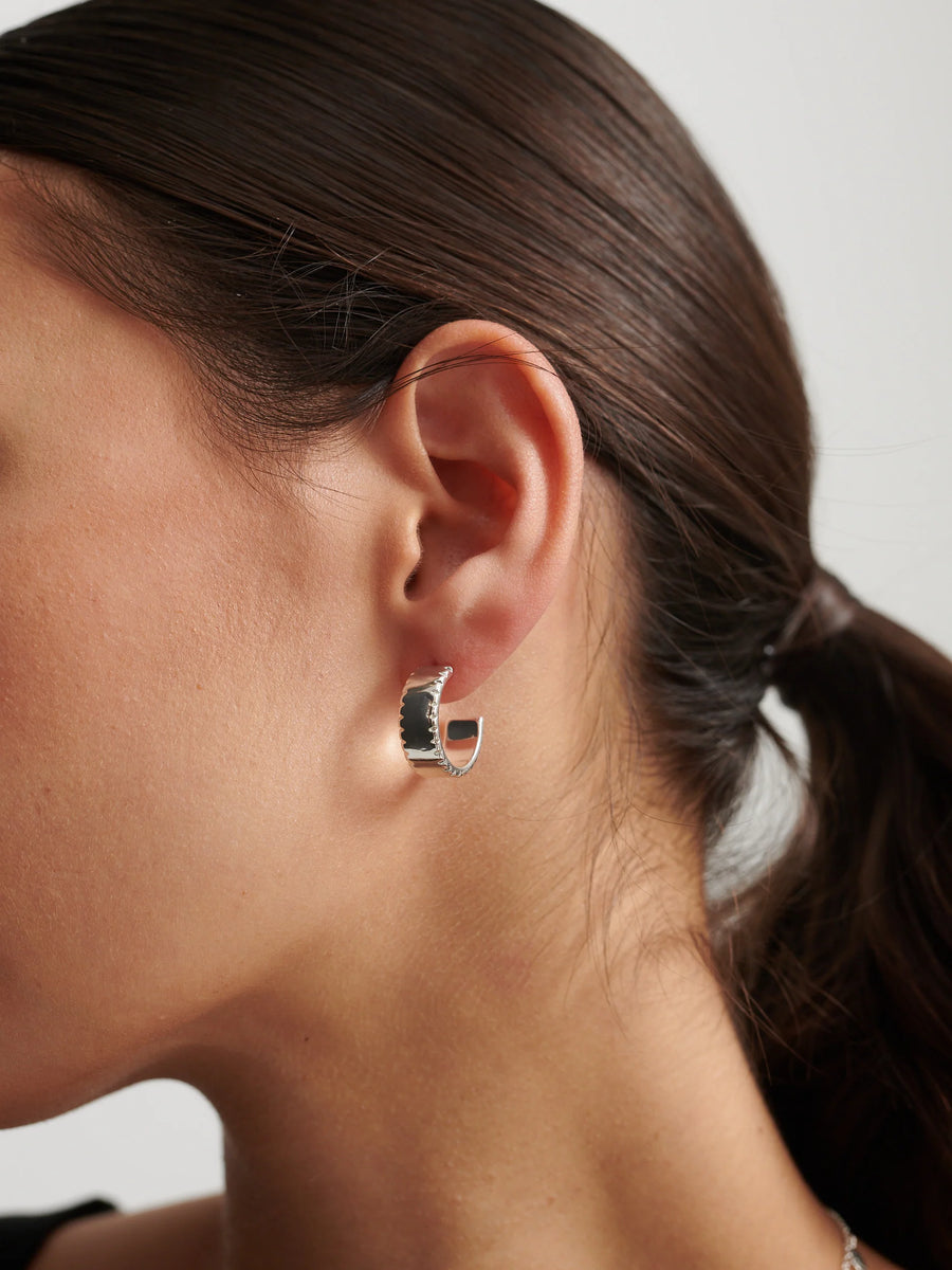 Angels Whisper - Silva Sterling Silver Plated Loop Earrings