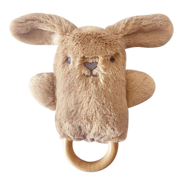 OB Designs - Bailey Caramel Bunny Soft Rattle Toy 9