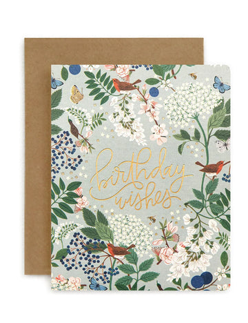 Bespoke Letterpress - Birthday Wishes (Sparrow)
