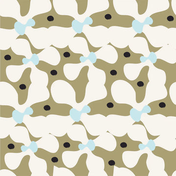 Maeve & Co - Gold Blue Napkin - Abstract Petal Collection (Pack of 25)