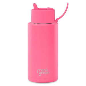 Frank Green - Ceramic Reusable Bottle w/ Flip Straw Lid - Bubblegum Blast - 34oz